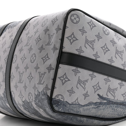 Louis Vuitton Savane Monogram Elephant Chapman Keepall Bandouliere 45 Dune 10 of 12