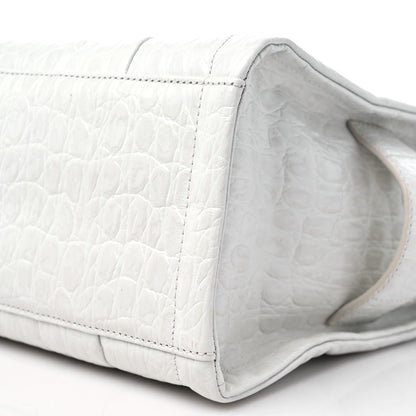 Marc Jacobs Croc Embossed Medium The Tote Bag White 7 of 7