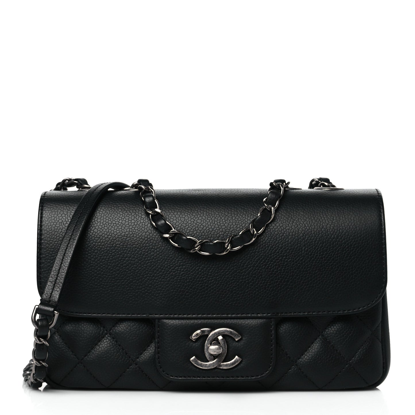 Caviar All About Flap Bag Black