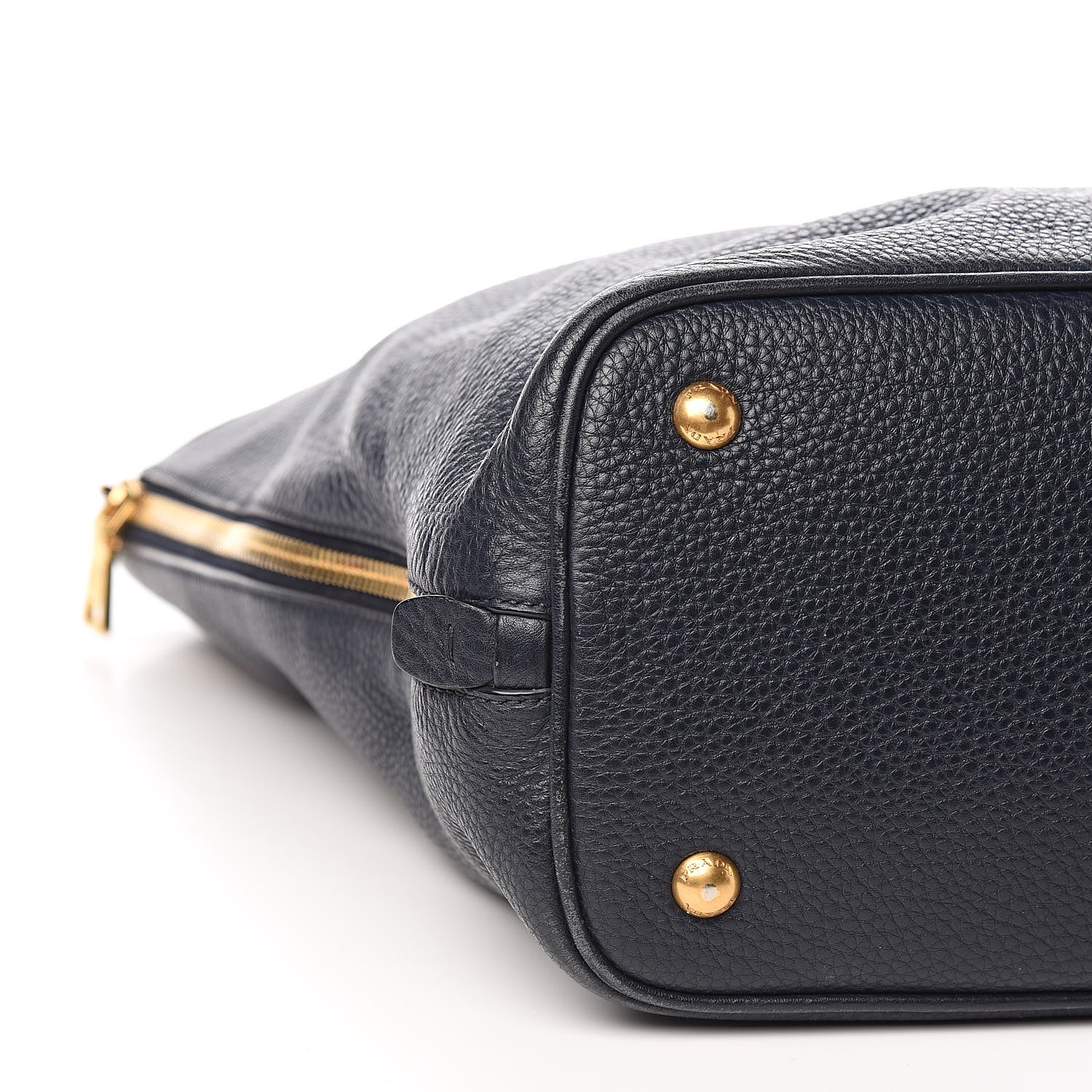 Prada Vitello Daino Side Zip Tote Baltico 8 of 11