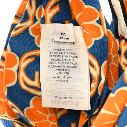 Gucci Cotton Knit Elastic Floral Headband M Sapphire Orange 5 of 5