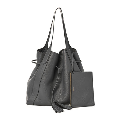 Mulberry Heavy Grain Calfskin Millie Tote Charcoal 1 of 10
