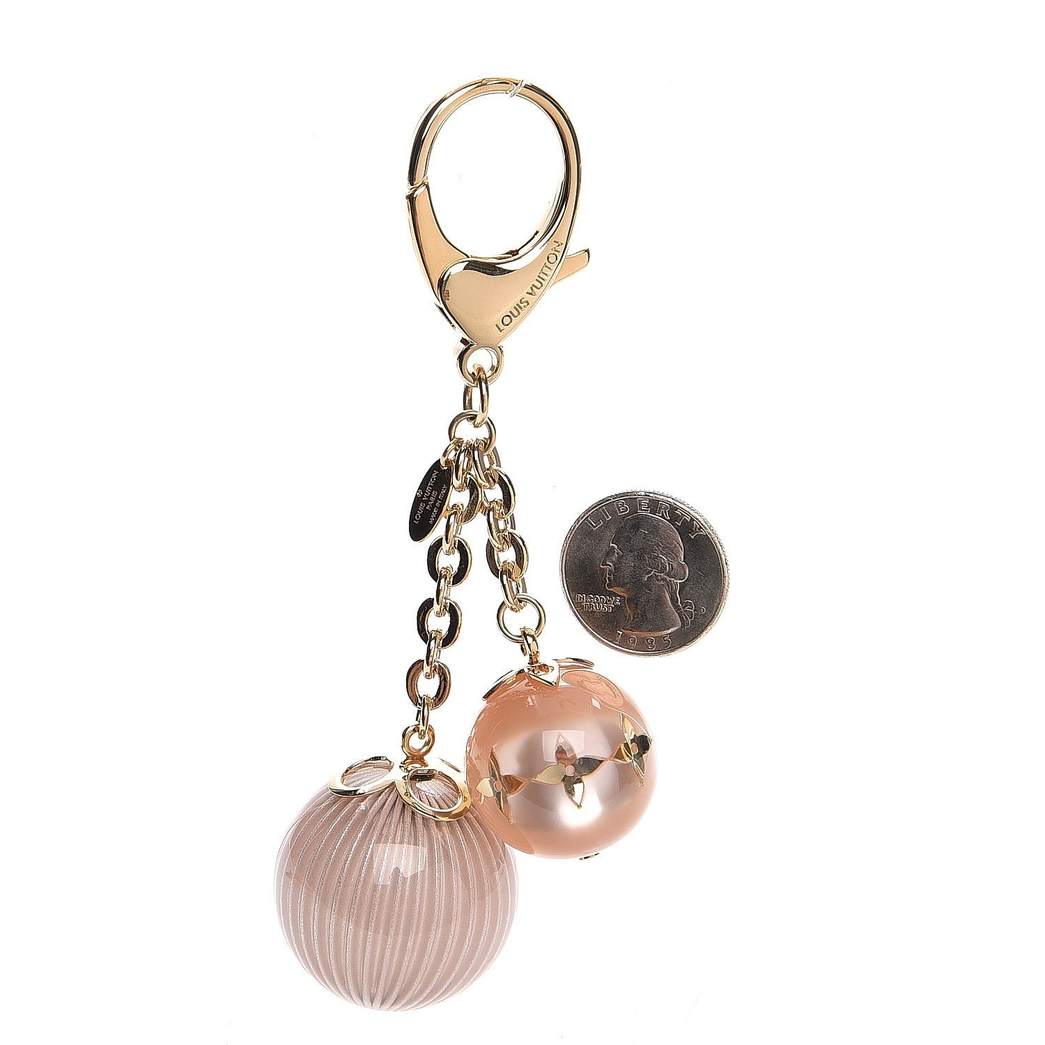Louis Vuitton Fleur Ball Bag Charm Pink 2 of 5