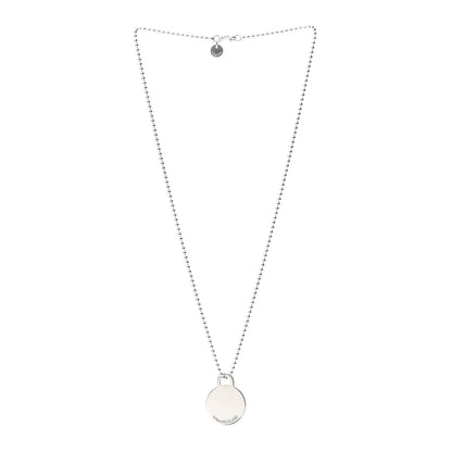 Tiffany Sterling Silver Round Tag Pendant Necklace 3 of 6