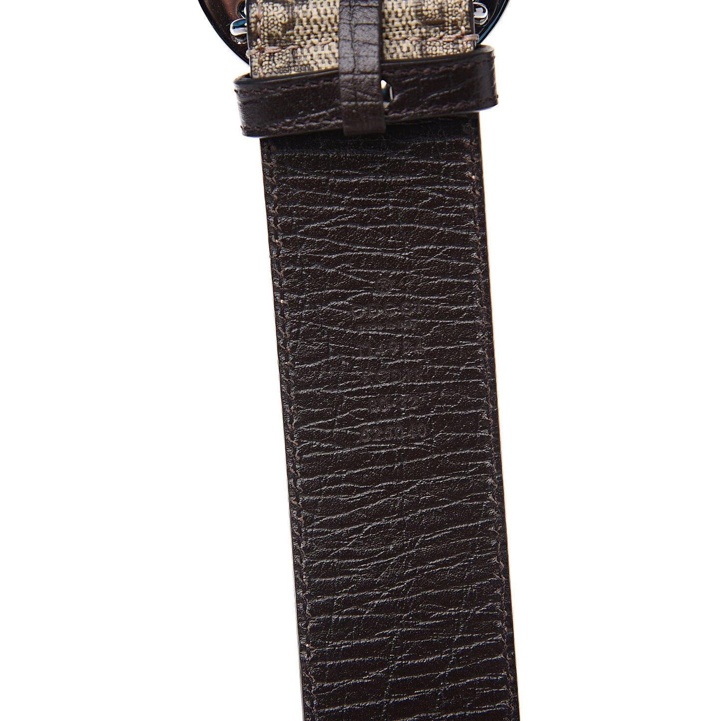 GG Plus Monogram Interlocking G Belt 80 32 Dark Brown
