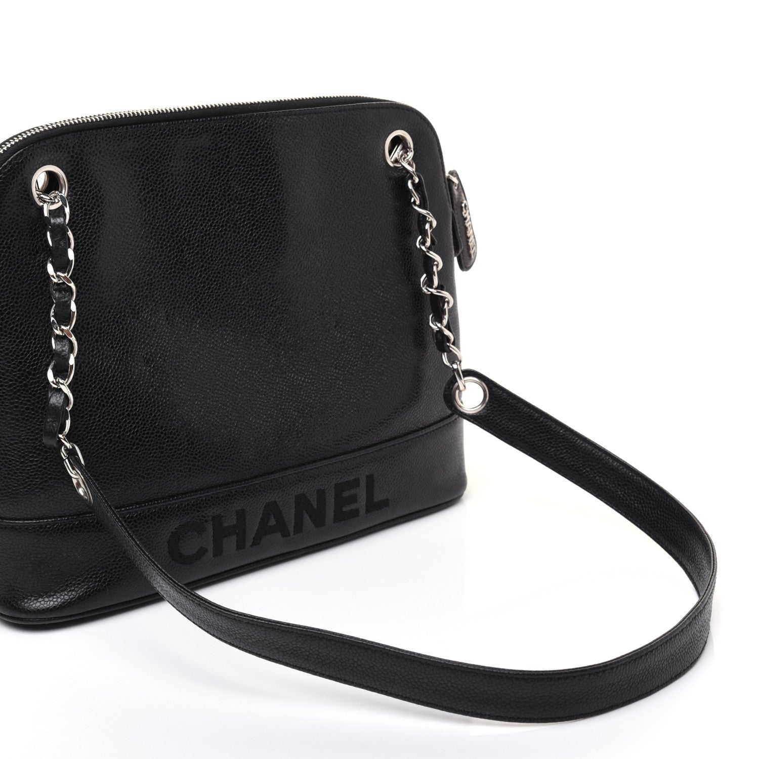 Chanel Caviar Logo Shoulder Bag Black 20 of 21