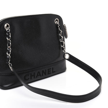 Chanel Caviar Logo Shoulder Bag Black 20 of 21