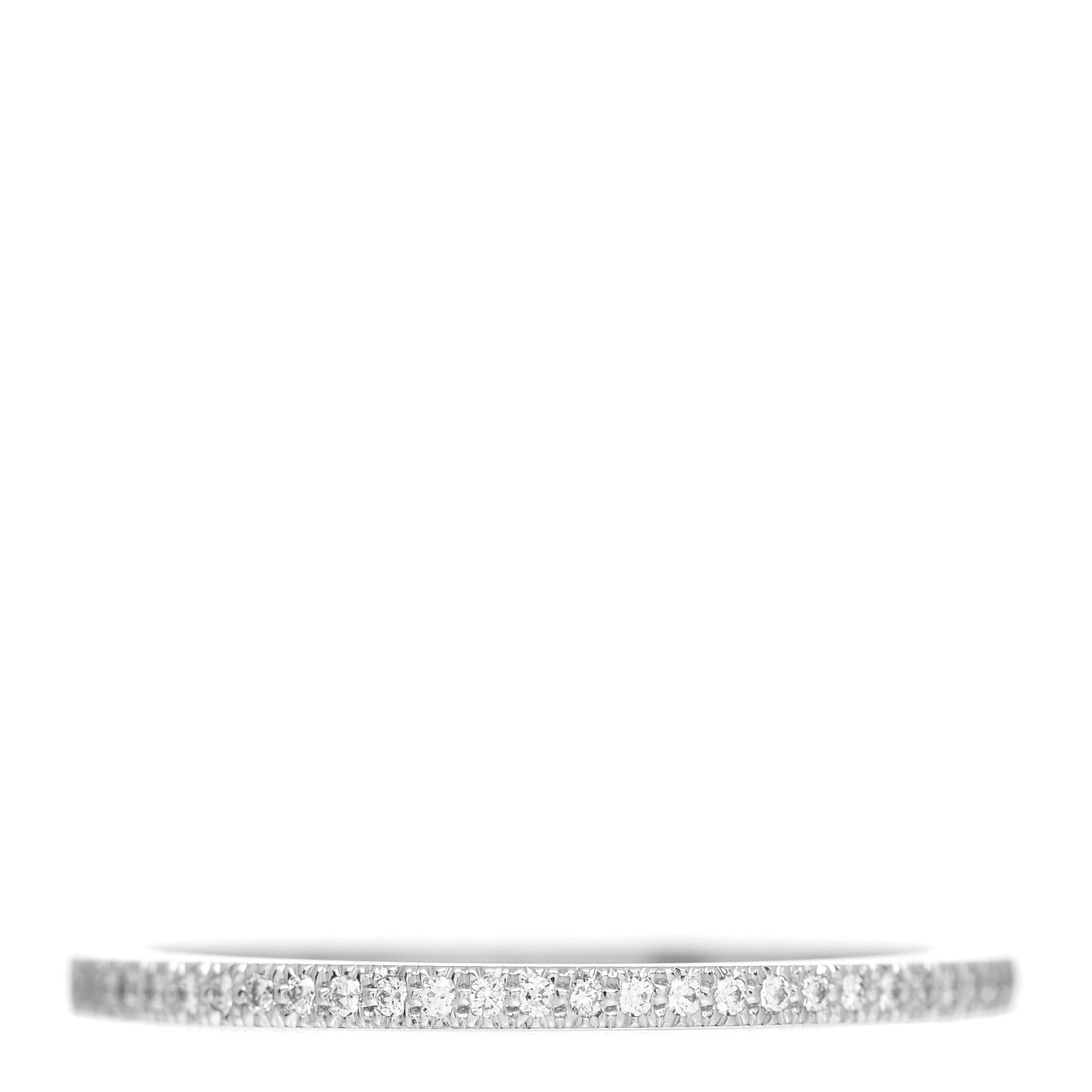 Tiffany Platinum Diamond Lucida Half Circle Wedding Band Ring 54 7 1 of 4