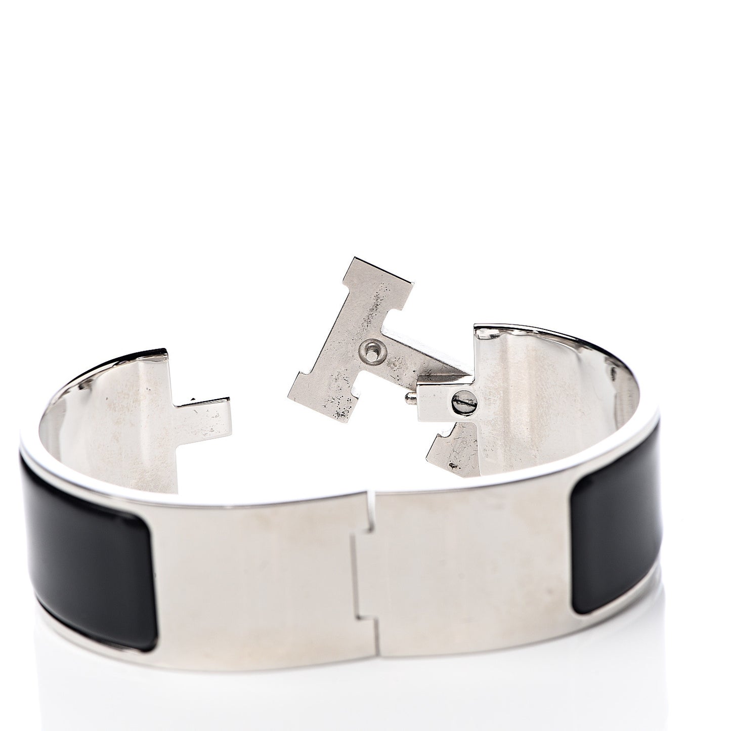Enamel Wide Clic Clac H Bracelet PM Black