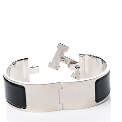 Hermes Enamel Wide Clic Clac H Bracelet PM Black 4 of 5