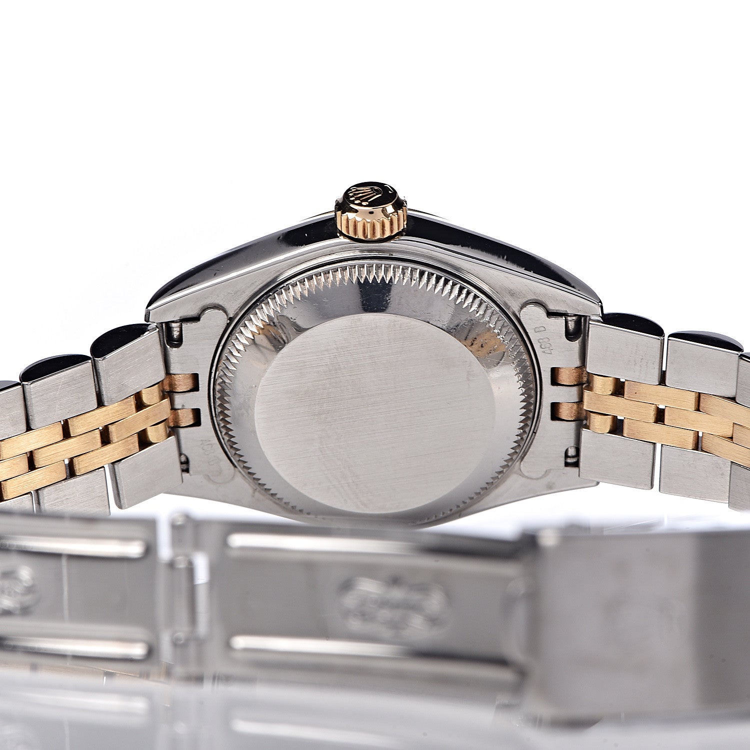 Rolex Stainless Steel 18K Yellow Gold 26mm Oyster Perpetual Datejust Watch White Roman 69173 6 of 7