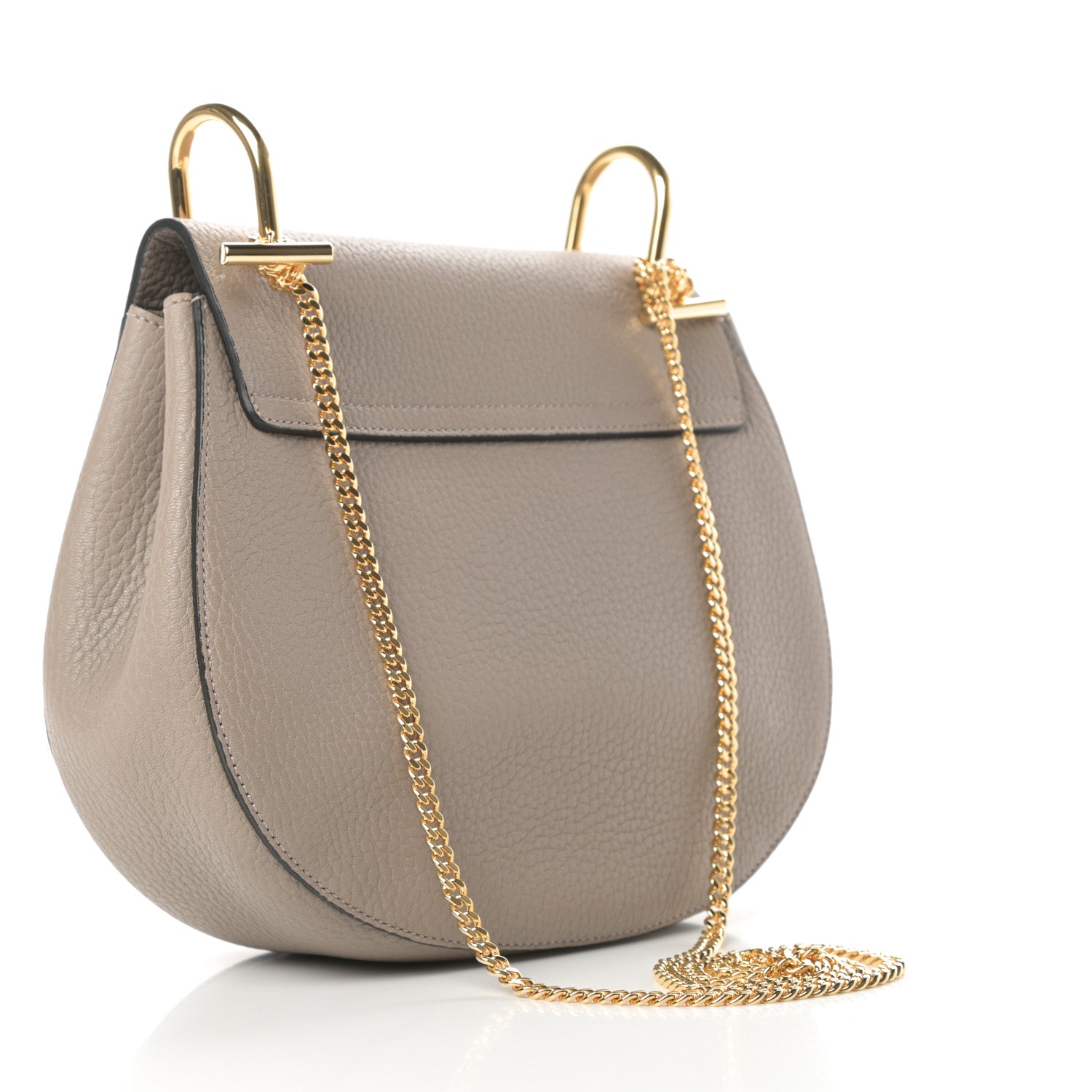 Chloe Grained Lambskin Drew Shoulder Bag Motty Grey 2 of 9