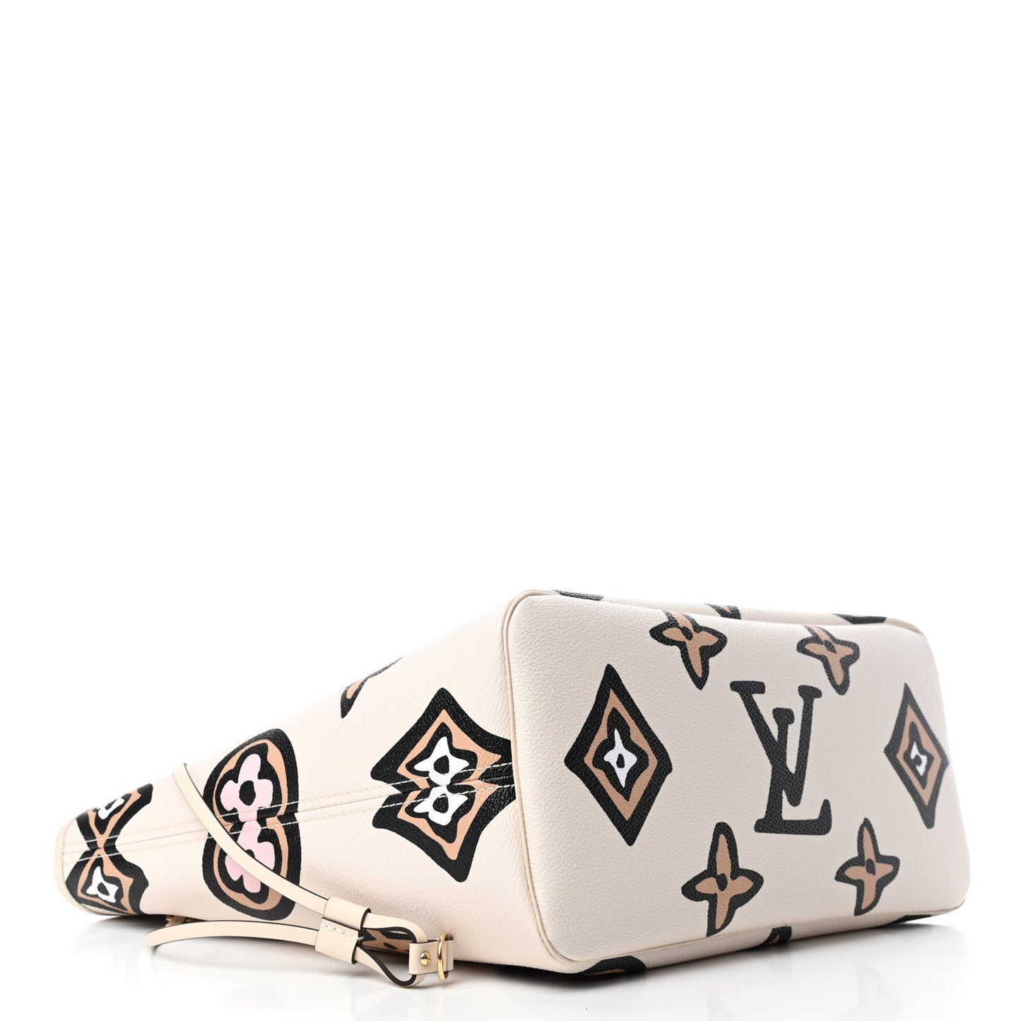 Monogram Giant Wild At Heart Neverfull MM Creme