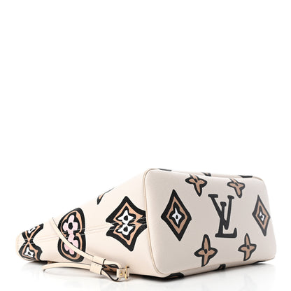 Louis Vuitton Monogram Giant Wild At Heart Neverfull MM Creme 3 of 4