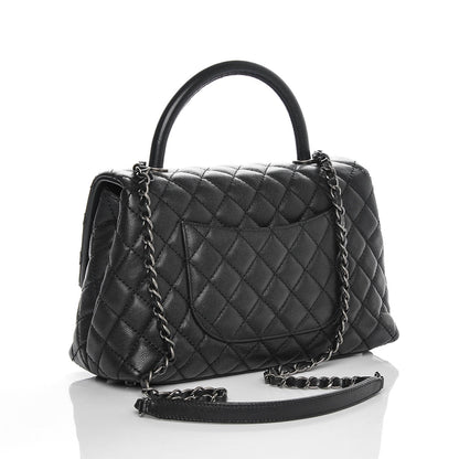 Chanel Caviar Quilted Small Coco Handle Flap Black 3 of 7