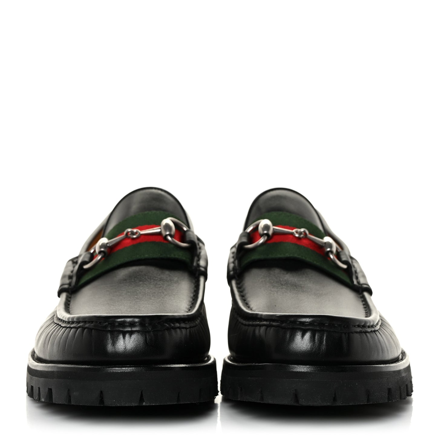 Cirano Lux Web Mens Horsebit Lug Sole Loafers 8.5 Black