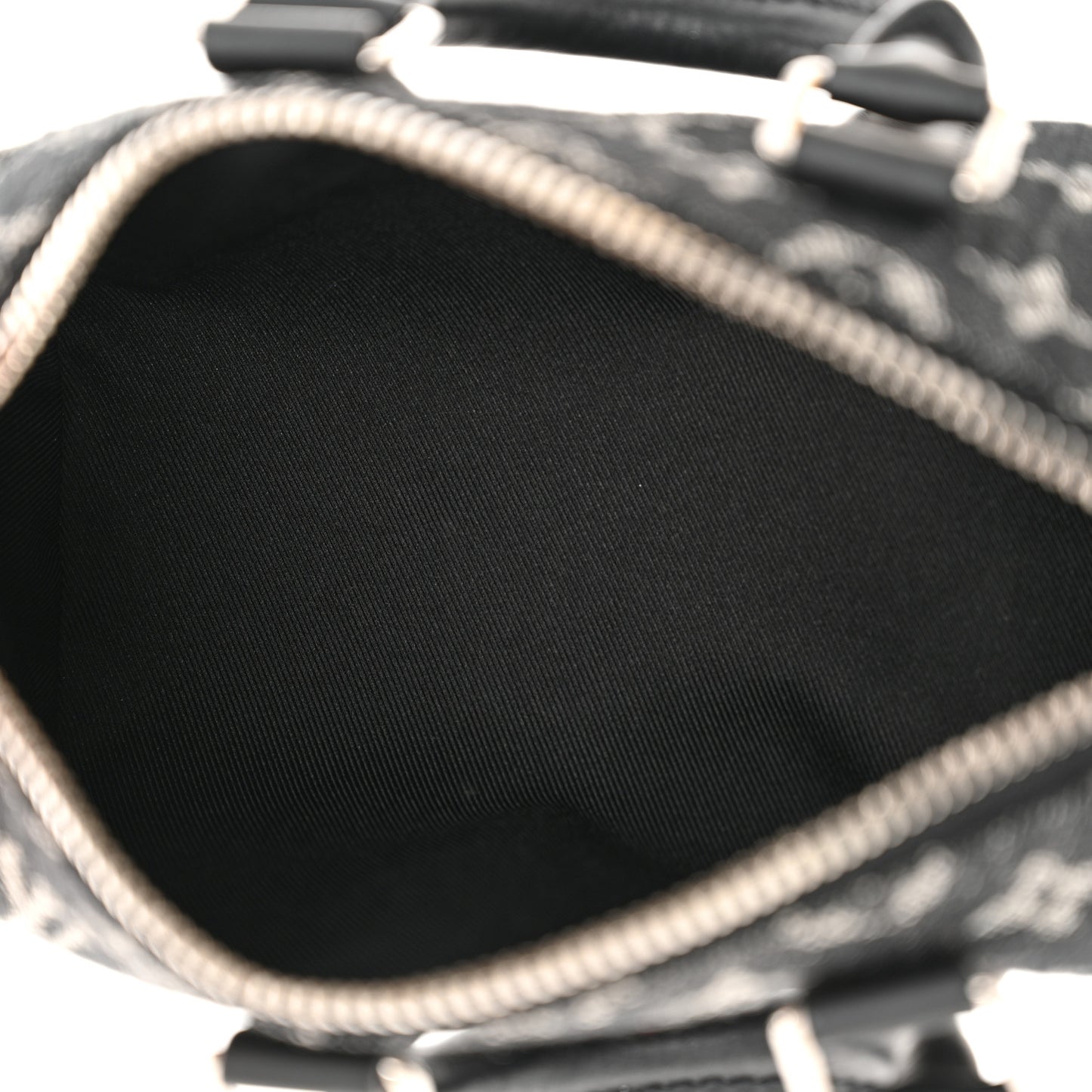 X NIGO Taurillon Monogram Denim Drip Keepall XS Black