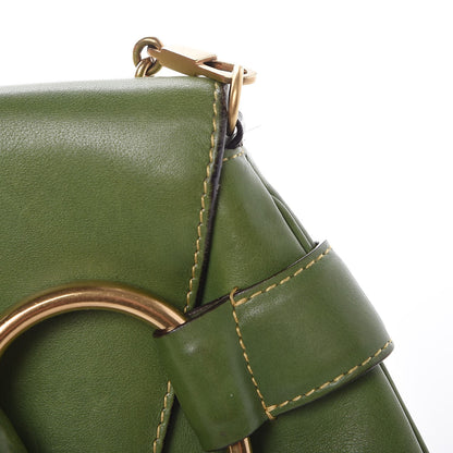 Gucci Calfskin Horsebit Chain Clutch Green 9 of 13