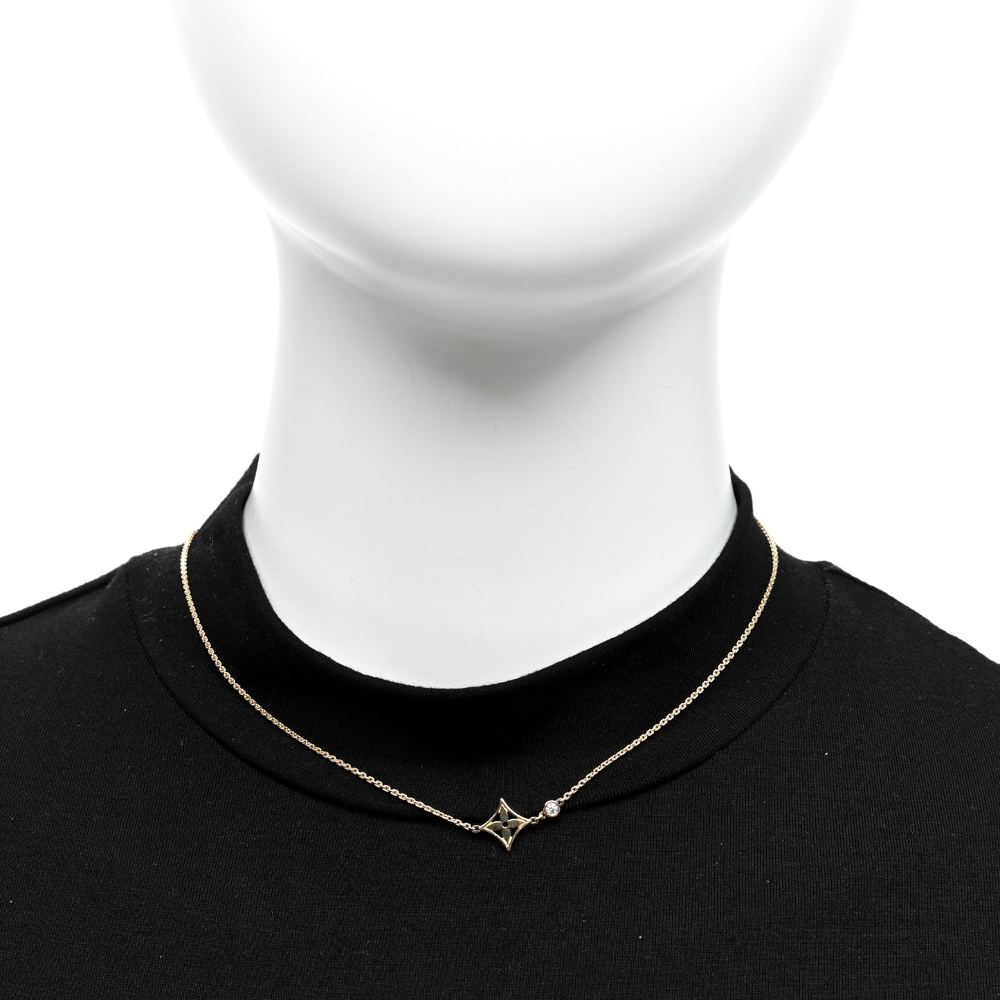 18K Yellow Gold Diamond Idylle Blossom Pendant Necklace
