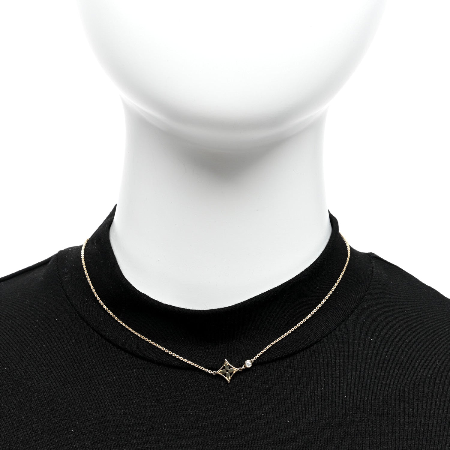 Louis Vuitton 18K Yellow Gold Diamond Idylle Blossom Pendant Necklace 2 of 4