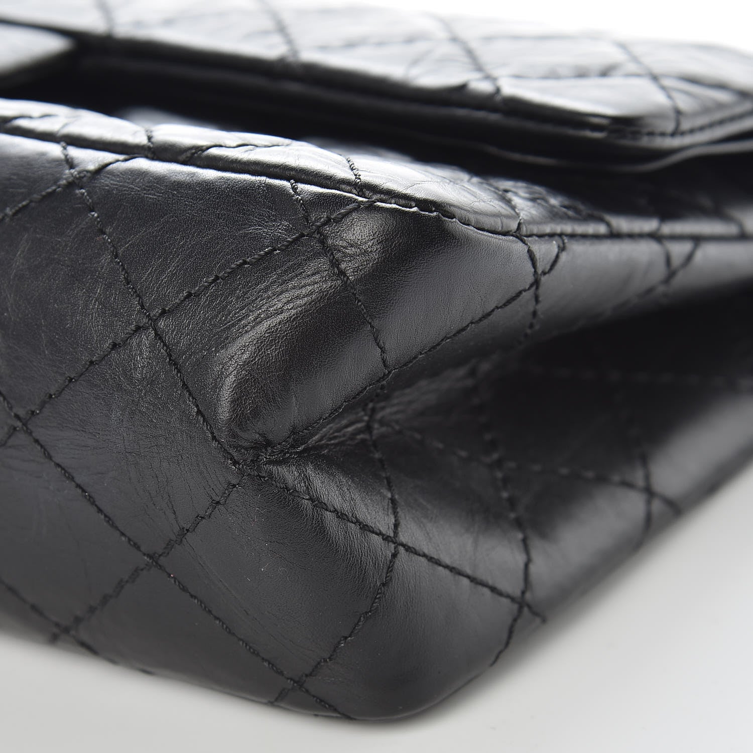 Chanel Aged Calfskin Quilted 2.55 Reissue 225 Flap Black 9 of 9
