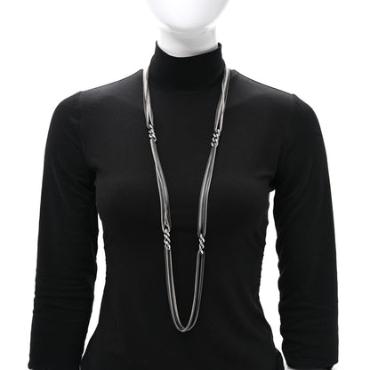David Yurman 900 Silver Multi Row Chain Necklace 2 of 4