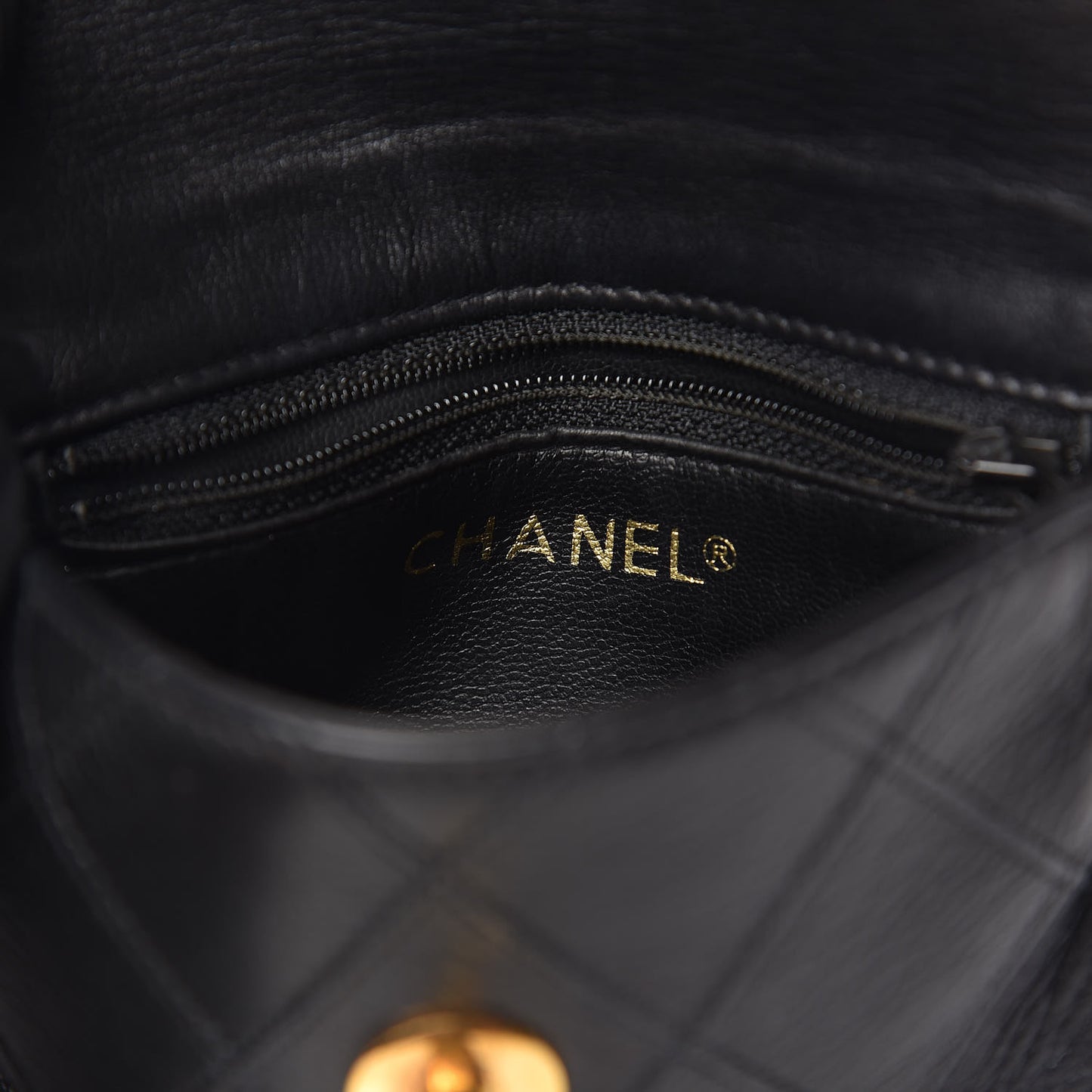 Calfskin Quilted Flap Waist Belt Bag Black