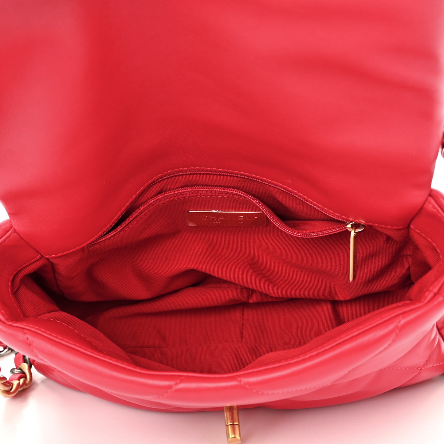 Goatskin Quilted Medium Chanel 19 Flap Pink