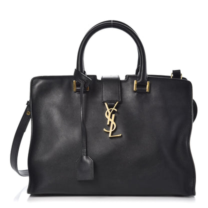 Saint Laurent Smooth Calfskin Small Monogram Cabas Black 1 of 13