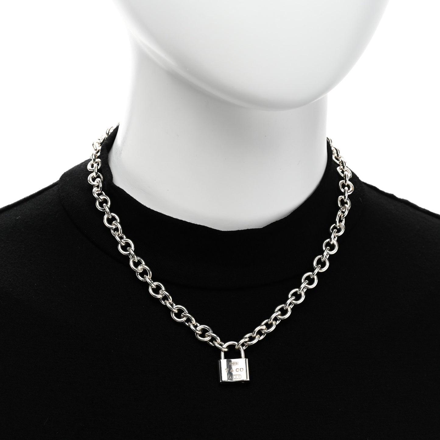 Sterling Silver 1837 Lock Charm Necklace