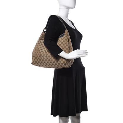 Gucci Monogram Large New Ladies Web Hobo Dark Brown 2 of 14