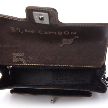Chanel Calfskin Graffiti Flap Brown 5 of 10