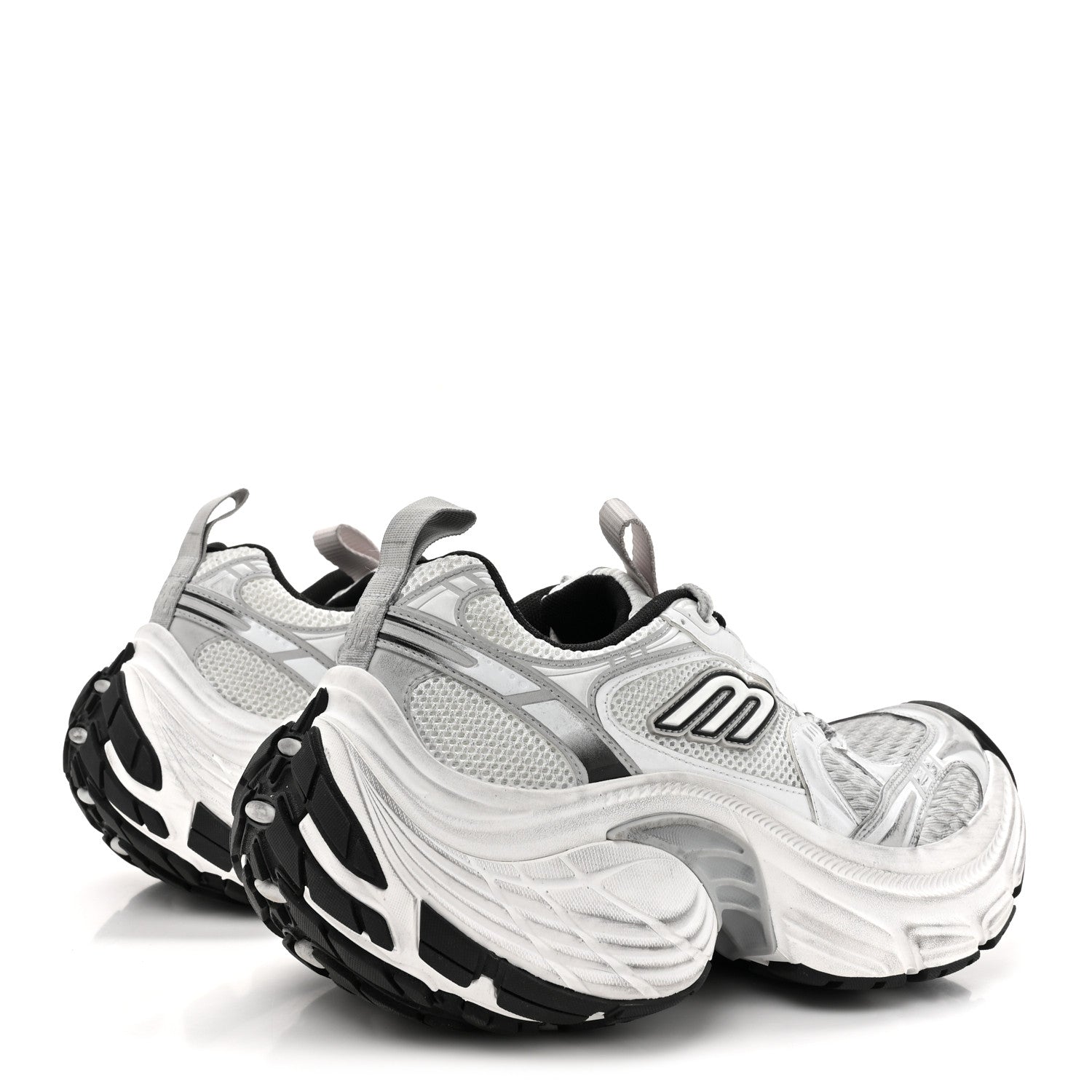 Balenciaga Mesh TPU Worn Out Effect Womens 10XL Sneakers 36 White Grey 6 of 9