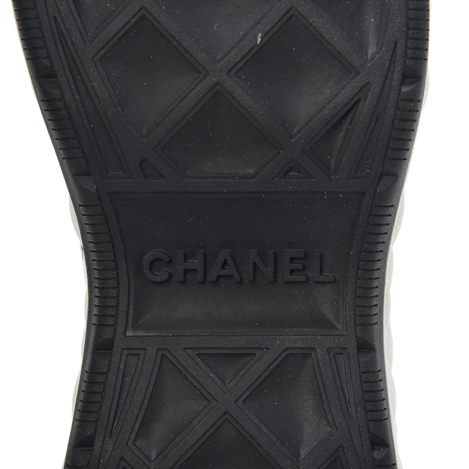 Chanel Fabric Calfskin Suede CC Sneakers 37.5 Black 6 of 7