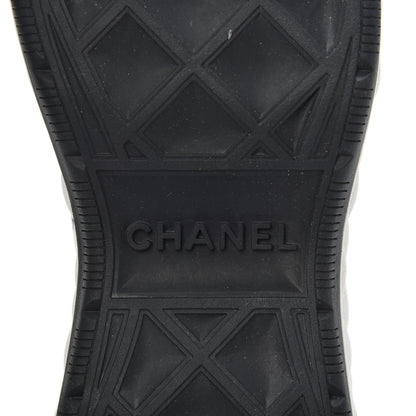 Chanel Fabric Calfskin Suede CC Sneakers 37.5 Black 6 of 7