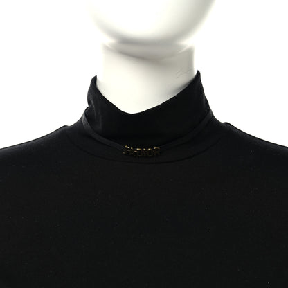 Christian Dior Grosgrain Ribbon J'Adior Logo Choker Necklace Black 2 of 4