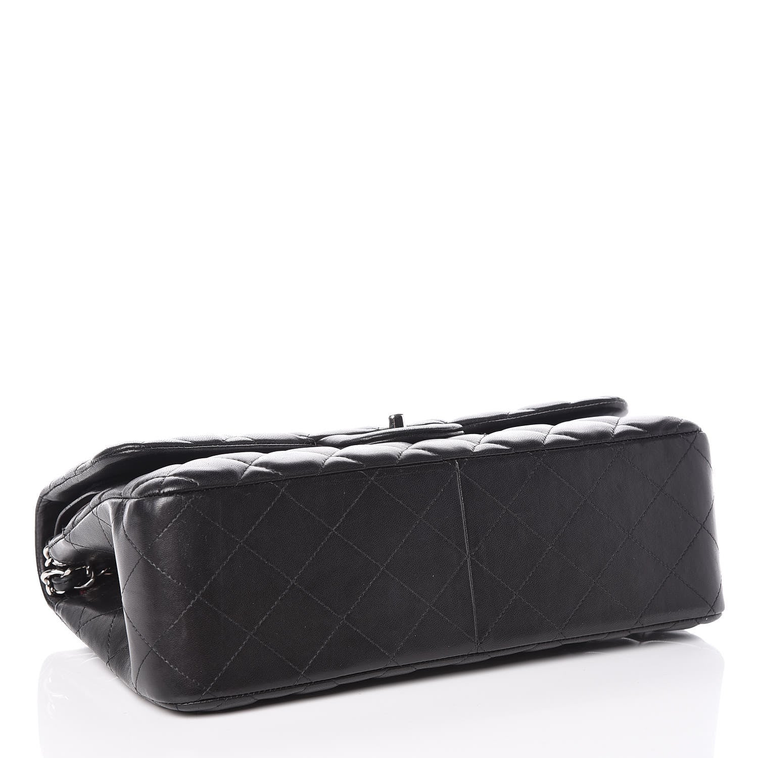Chanel Lambskin Quilted Jumbo Double Flap Black 4 of 15