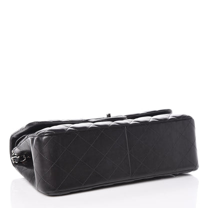 Chanel Lambskin Quilted Jumbo Double Flap Black 4 of 15