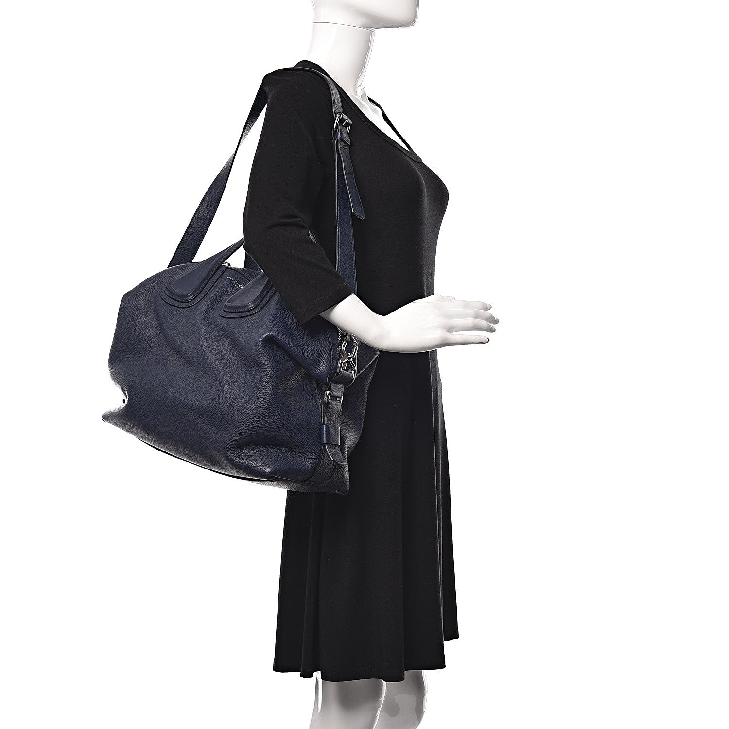 Givenchy Waxy Grained Calfskin Medium Nightingale Deep Blue 2 of 10
