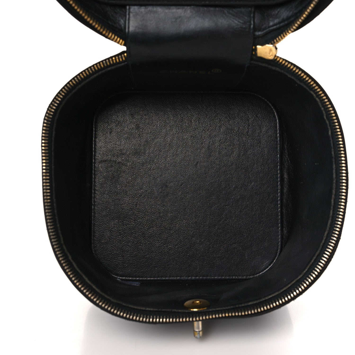 Chanel Patent Quilted Vanity Cosmetic Case Black 4 of 14