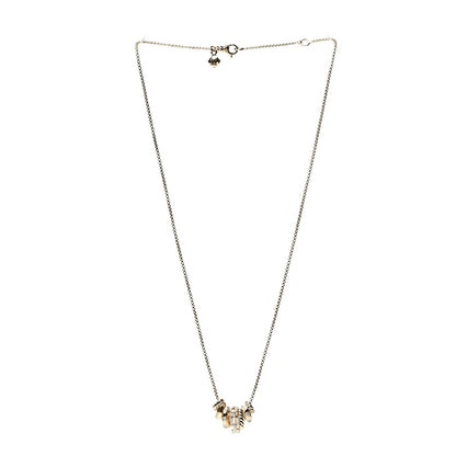 David Yurman 18K Yellow Gold Diamond Stax Rondelle Pendant Necklace 2 of 5