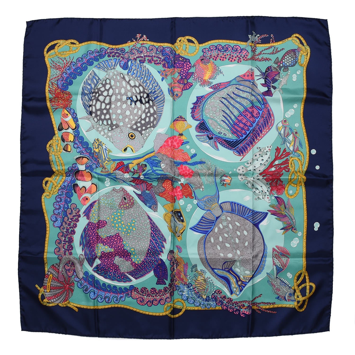 Hermes Silk Grands Fonds Scarf 90 1 of 4