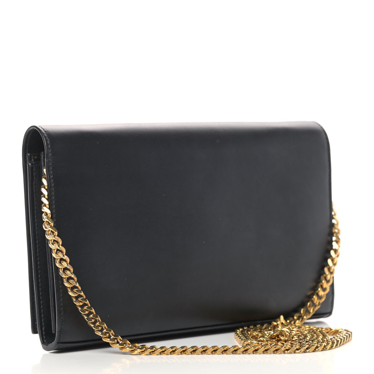 Smooth Calfskin Medium Classic Monogram Kate Satchel Black