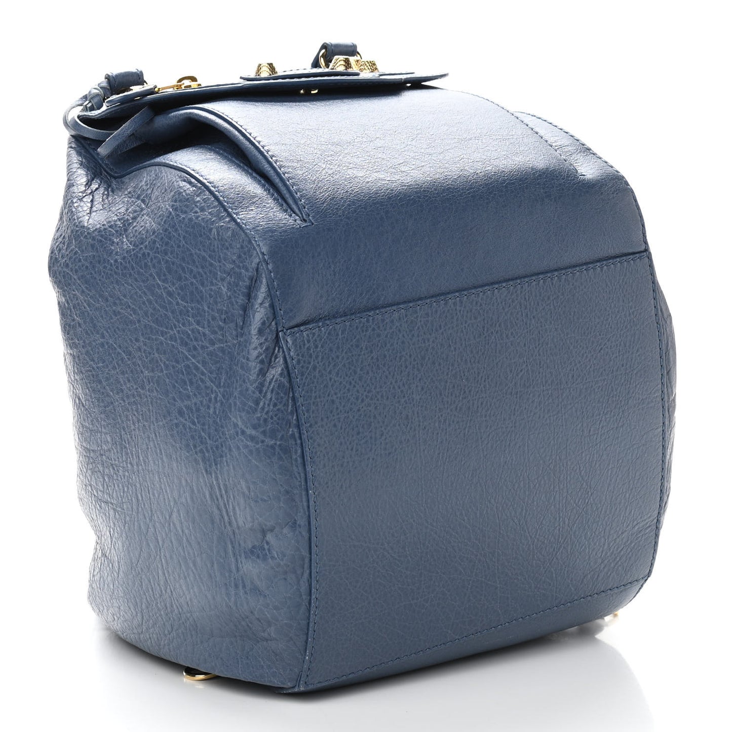 Agneau Giant 12 Gold Hardware Traveler Convertible Backpack Bleu Persan