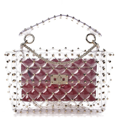 Valentino Garavani PVC Medium Rockstud Spike Shoulder Bag 1 of 6
