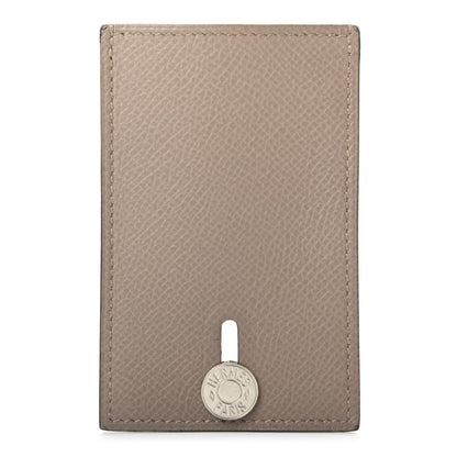 Hermes Epsom Diabolo Card Holder Case Gris Asphalt 1 of 7