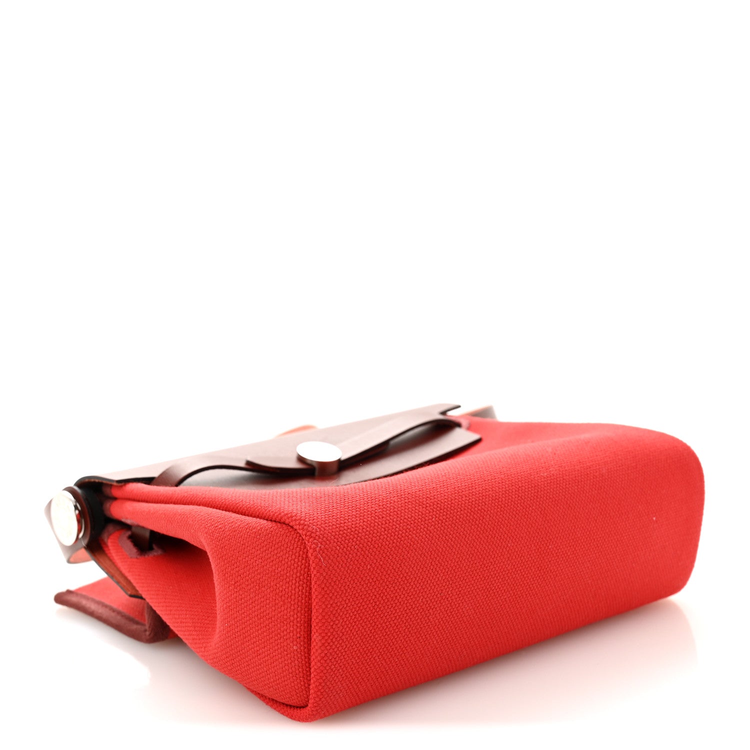 Hermes Military Toile Vache Hunter Herbag Zip Retourne 20 Rouge Piment Rouge H 7 of 19