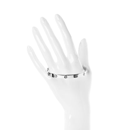 Cartier 18K White Gold LOVE Bracelet 19 2 of 4