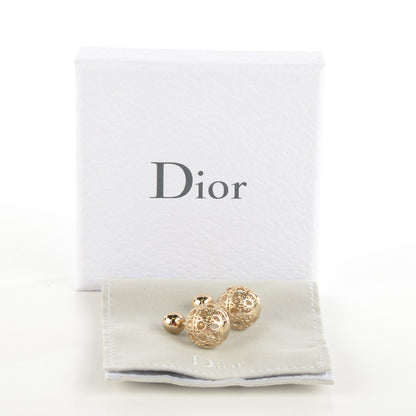 Christian Dior Cannage Mise En Dior Tribal Earrings Gold 4 of 5