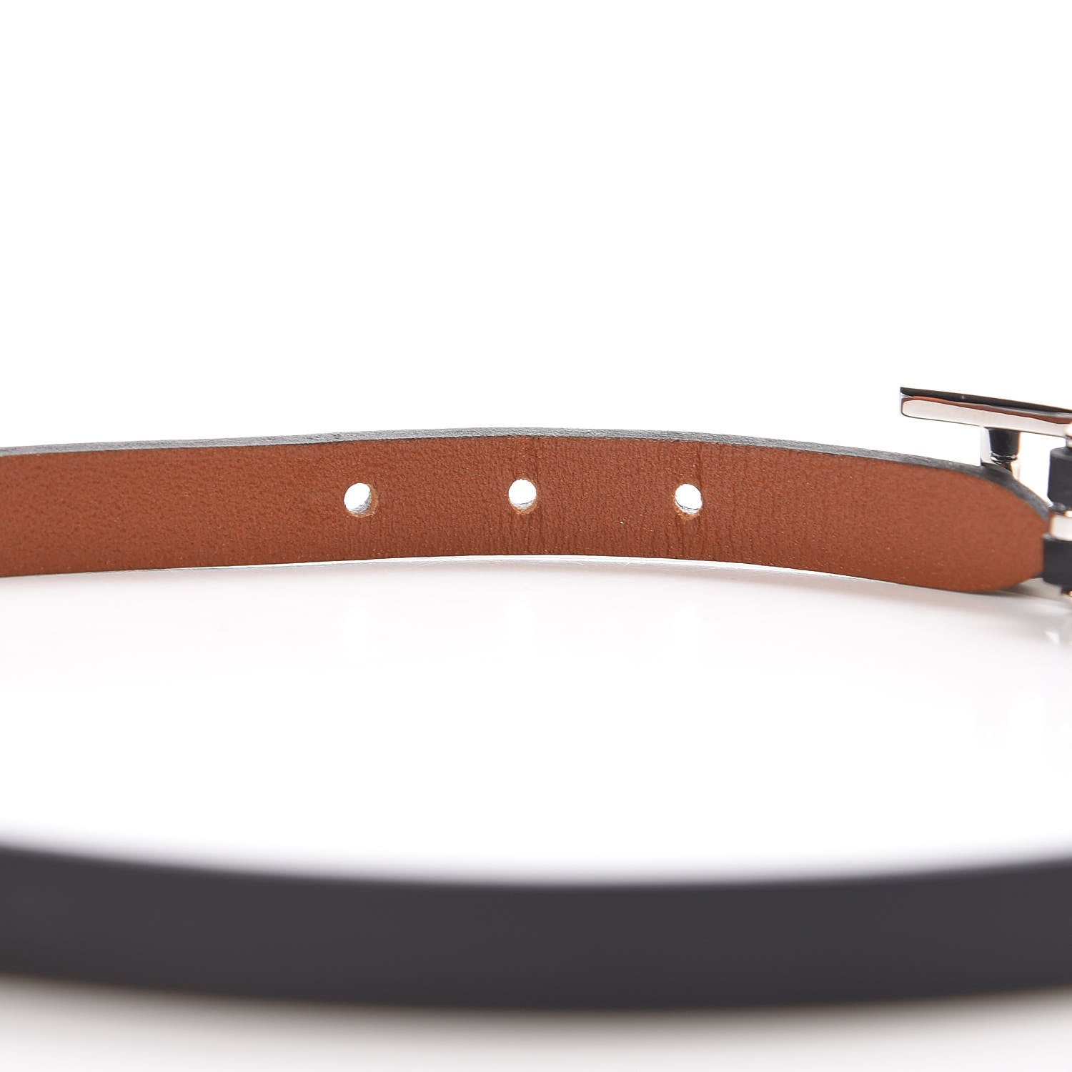 Hermes Chamonix Behapi Double Tour Bracelet XS Black Gold 5 of 7